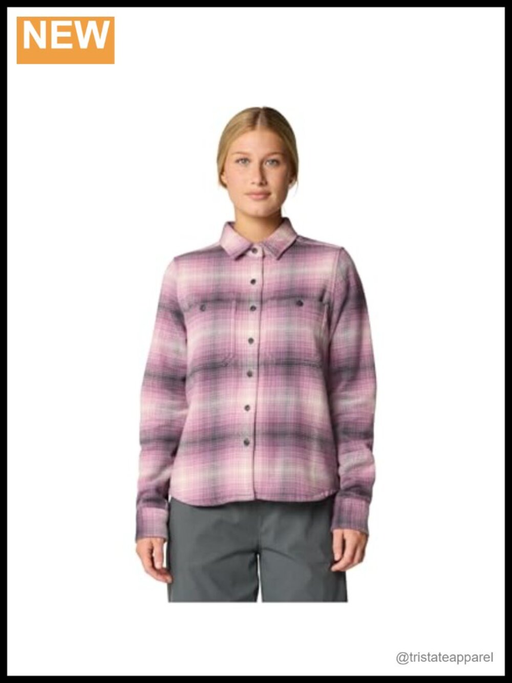 Women's Organic Cotton Long Sleeve Button Down Shirt with Pockets